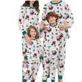 DDP Family Christmas Pajamas Snowman Santa Claus Merry Christmas Red and Black Plus Size Cartoon Plaid Christmas Pajamas Women