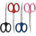 Blue Beauty Tools Pedicure Eyebrow Scissors Stainless Steel Straight Blade with Sharp Tip for Manicure Available in Pink Color