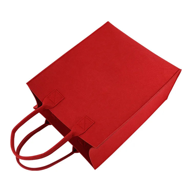 Custom Logo Large Capacity Felt Shopping Tote Bag Daily Use Pattern Letter Type for Promotions