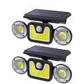 Waterproof Solar Light Outdoor With Motion Sensor 3 Head Security Lights Three Heads Solar Powered PIR Sensor Light