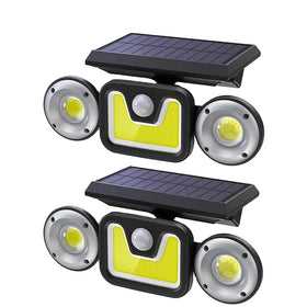 Waterproof Solar Light Outdoor With Motion Sensor 3 Head Security Lights Three Heads Solar Powered PIR Sensor Light