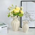 Popular Pure White Matte  Ceramic Vase Modern Nordic Dry Flower Small Vase Bedroom Decorative