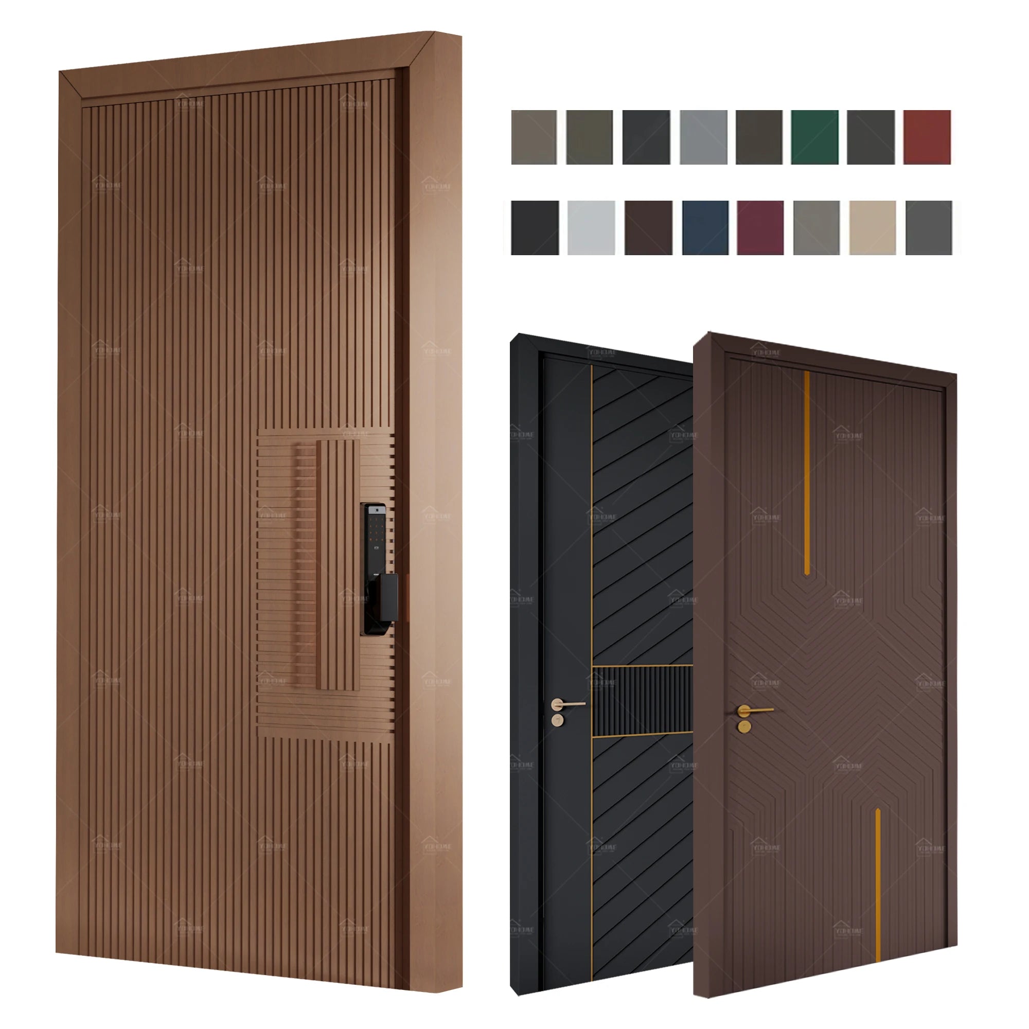 European Style High Quality Wooden Single Main Door Designs House Main Door Entrance Pivot Main Timber Door