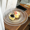 Solhui Customized Clear  Pearl Glass Plate Ins Korea Fruit Serving Plate
