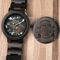 Drop Shipping Men's Luxury Sport Fashion Watch Analog Hardlex Crystal Laser Engraving Wood Special Gift Quartz Movement 3BAR