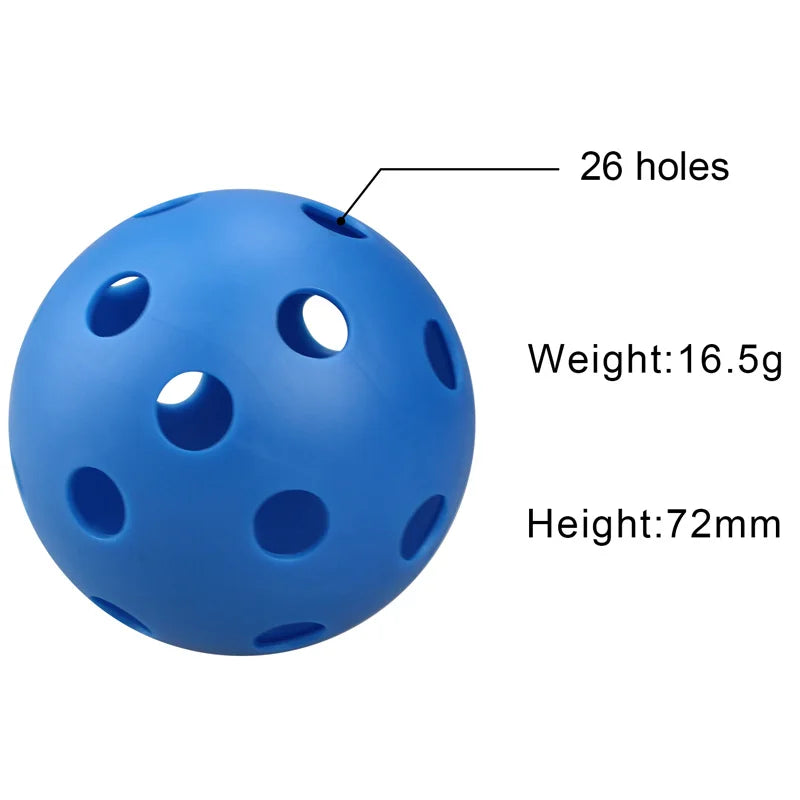 USAPA Approved 26-Hole TPE Material 72mm Diameter Weight 17g Indoor/Outdoor Pickleballs Customizable for Beginners Professionals