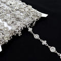 F022 Wholesale Crystal Rhinestone Chain Fuchsia Rhinestone Chain for Garments Sew on Crystal Rhinestones Beads Chain