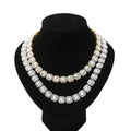 RQ Iced Clustered Tennis Chain Necklace in Yellow/White Gold(10mm) Hip Hop Fashion Jewelry