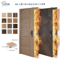 Foshan Yohome U-L BS EN Certified Fire Rated Door Middle East Wooden Design Fireproof Door 60/90 Min Fire Resistance Wood Door