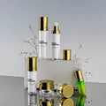 BORUI 15ml 30ml 50ml 100ml Luxury Acrylic Cosmetic Airless Bottle with Pump Sprayer for Skincare & Wigs Packaging Gold Cap