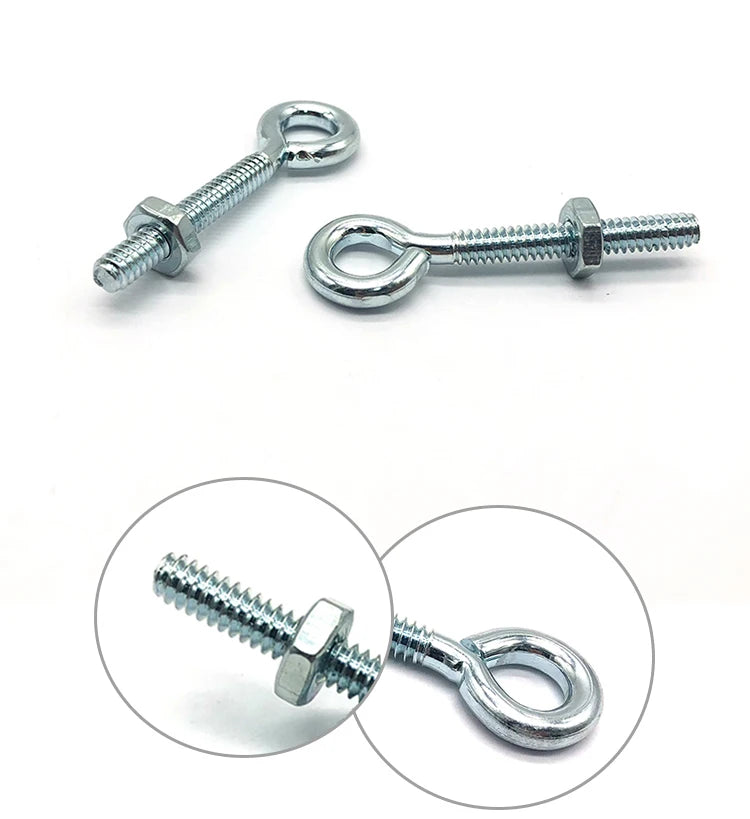 M5-M20 Din 444 Eye Bolt Silver Surface Stainless Steel Durable and Versatile Fastening Solution