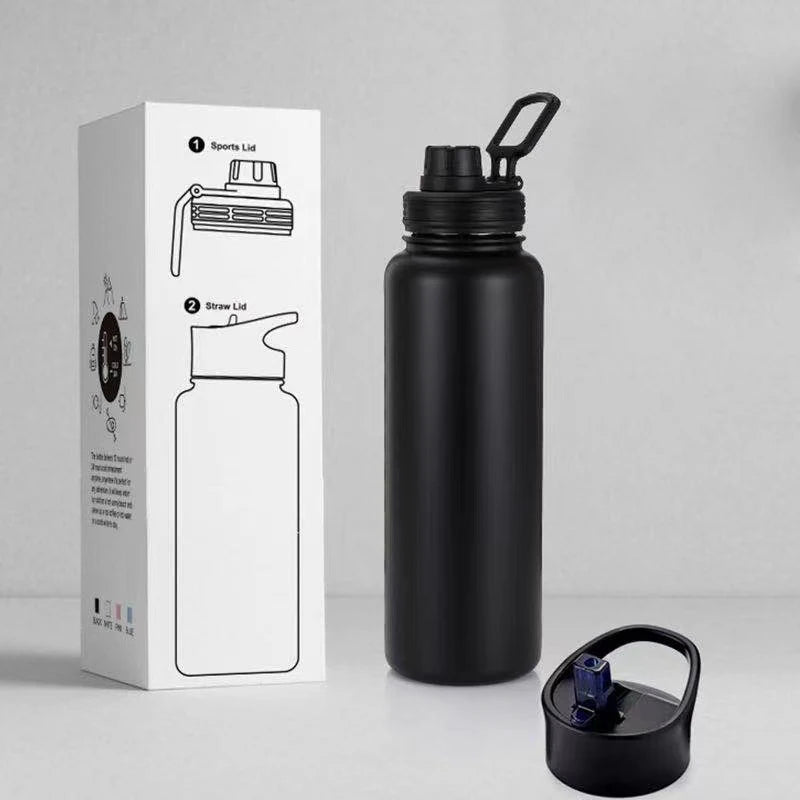 Stainless Steel Double Wall Vacuum Portability Hot Wide Mouth Water Bottles Steel Insulated Outdoor Water Bottle in Stock