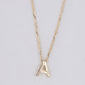 Starsgem 14K Yellow Gold Letter a Pendant Necklace for a Gift