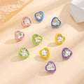 Stainless Steel Needle Diamond Classic Love 18K Gold Plated Wedding Party Earrings Korean Temperament High-end Niche Design