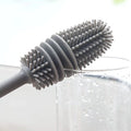 Silicone Cup Brush Long Handle TV Shopping Support Glass Bottle Toilet Cleaner for Kitchen Beverage Use Plastic Handheld Brush