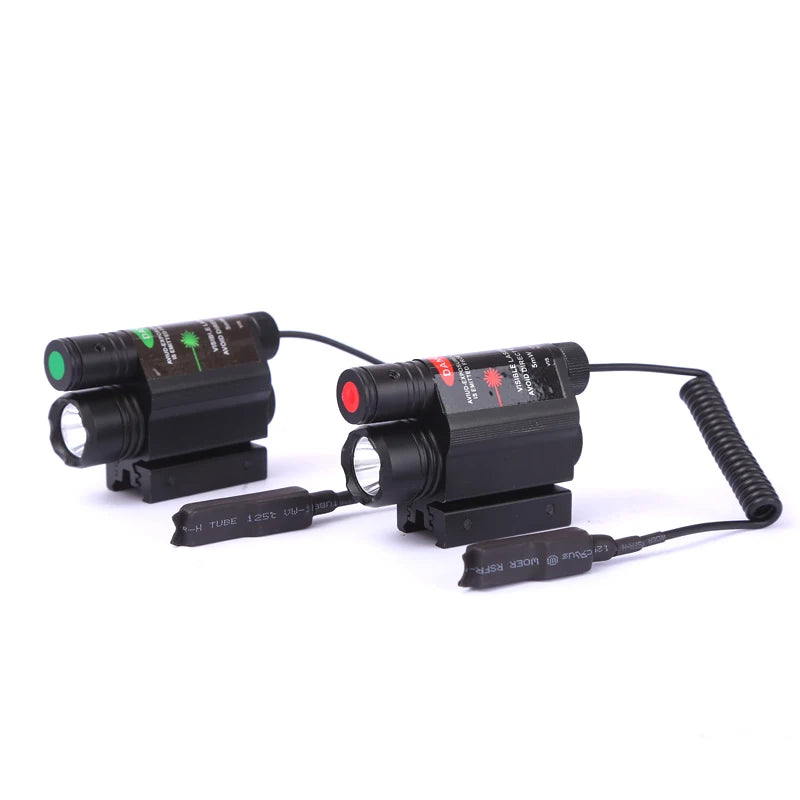 Hunting Accessories Red Laser LED Flashlight Combination Combination Tactical Flashlight Laser Combination Red Green Laser Sight