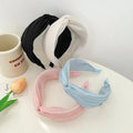 French Fold Wide Cross Headband Elegant Temperament Cranial Top Heightening Headwear Pressure Hair Accessories