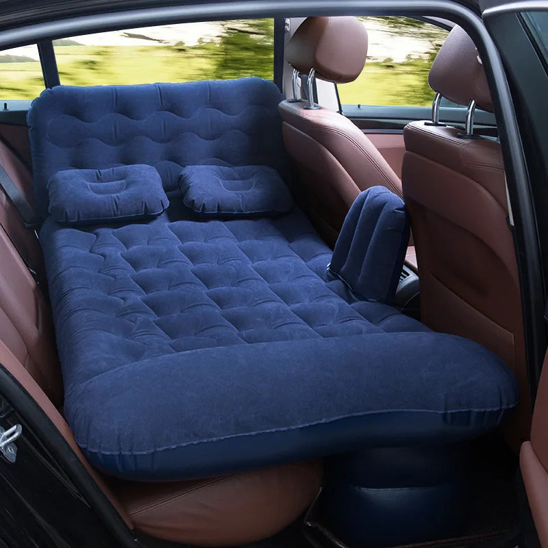 Factory Price Inflatable Car Mattress Outdoor Camping Bed PVC Flocking Multifunctional Air Bed Car Accessories