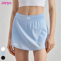 Janya Women's UPF50+ Casual Mini Golf Tennis Skirt Elastic Waist 2-in-1 Pocket Sun Proof Gym Fitness Peak Ball Breathable Yoga