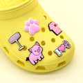 Cute Pink Crystal Girl Flower Shoe Charm Custom Wholesale Custom Rubber Clogs Sneakers Decorations Personalized Bulk Accessory