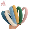 JIRIS New Style Candy Color Velvet Sponge Hairband Hair Accessories Fashion Headwear Wide Padded Headband