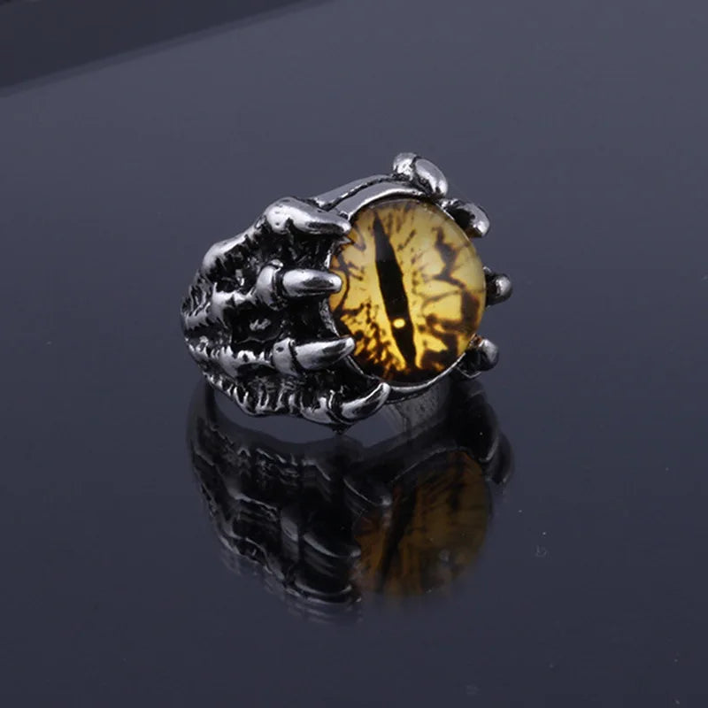 New Korean Version Adjustable Open Ring Jewelry Skull Opal Knuckle Rings for Men