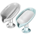 Leaf Shape Soap Holder Vertical Suction Cup Soap Holders Elegant Plastic Drain Soap Holder