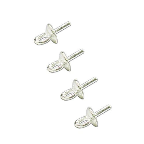 Beadsnice ID 28794 925 Sterling Silver Half Drilled Pearl Pendant Bails