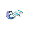 American Retro Dolphin Brooch Sea Wave Jumping Fashion Animal Brooch