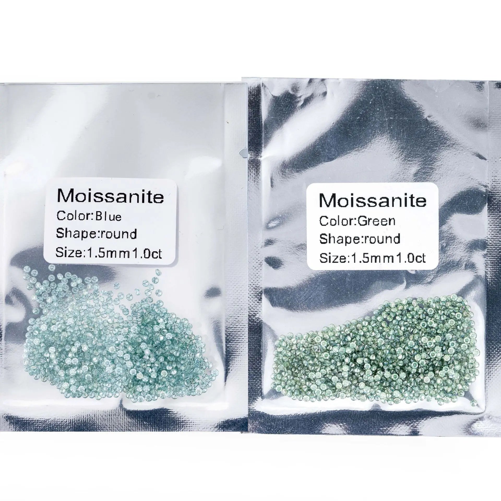 Moissanite Loose Diamond Round Cutting  Melee 0.7mm 3mmt Blue Green Multicolor Loose Moissanite Synthetic Gemstone