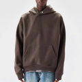Wholesales Oversize Hoodies With Buttons on Neck Pullover Mens Sweatshirt Unisex Snap Button Hoodie