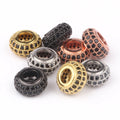 Wholesale High Grade 7*3MM/8*4MM Oval Shape Brass+zircon Micro Pave Cubic Zirconia Multi-color Spacer Beads for Jewelry Making