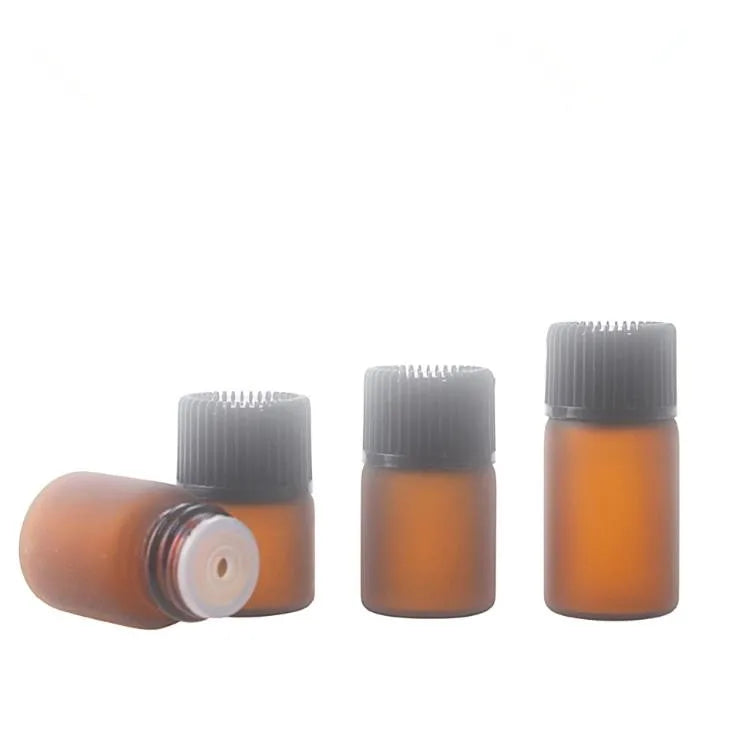 1ml 2ml 3ml Essential Oil Glass Bottle With Inner Plug and Screw Cap MegaBDM