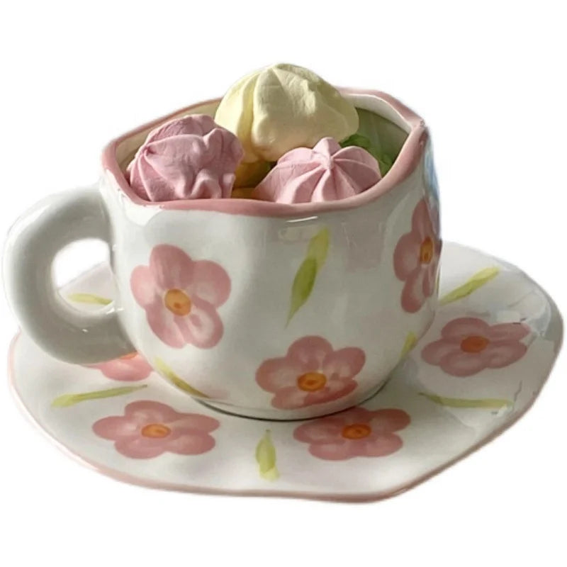 Madou 300Ml Hand-Painted Coffee Cups Household Drinking Cup Personality Creative Ceramic Mug Luxury Couple Water Mugs