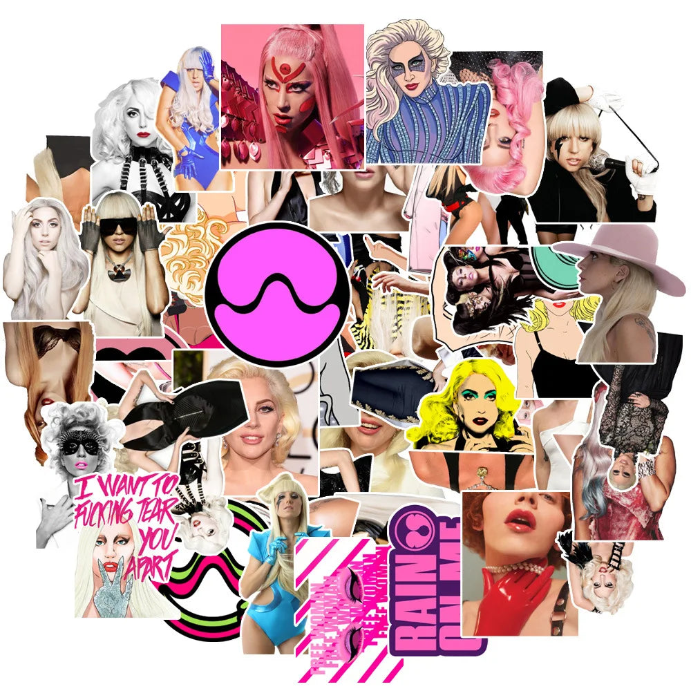 50PCS USA Popular Album Rain on Me Cool Hot Sexy Girl Photo Music Singer Sticker