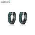 LUOTEEMI Hiphop Hoop Earing Brazilian Dainty Designer Zirconia European Earring for Man Huggies