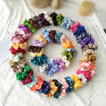 Custom Size Color Women Simple Plain Hair Scrunchy Satin Hair Tie