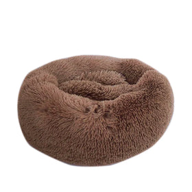 Custom Luxury Soft Plush Warm Donut Pet Bed Cushion Sofa Cat Dog Bed