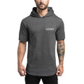 Wholesale Hot Selling Summer Customize Logo Plain Hoodie Grey Tee Gym Sport T Shirt for Men