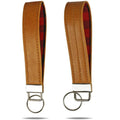 Durable Premium Quality Metal Handmade Custom Scottish Pattern Wrist Strap Pu Leather Wristlets Keychain