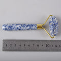 HZ Detachable Head Jade Roller for Face Roller Blue Spot Jasper Mini Sawtooth Jade Roller Skin Care