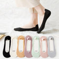Wholesale 5 Pairs Summer Thin Ice Silk Invisible Socks Non Slip No Show Loafer Socks for Women