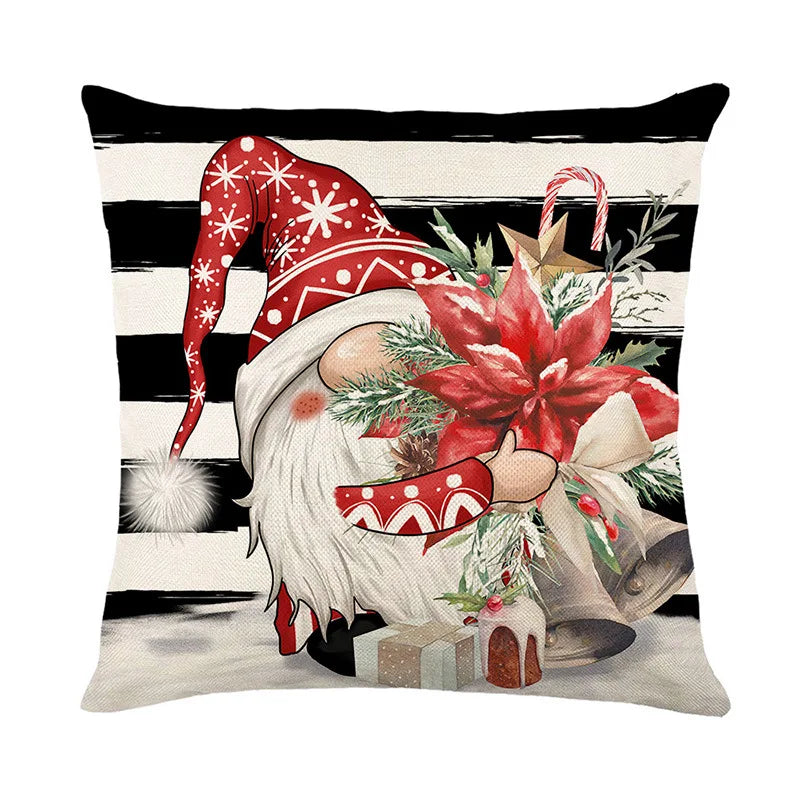 Silk Noel Natal Navidad Christmas Decoration Pillow Case 45x45cm Faceless Gnome Cushion Cover Outdoor Home Use Winter Xmas Bags