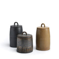 Japanese Ceramic Sealed Tea Caddy Coarse Pottery Large Vintage Spice Jar Storage Tank Food Container Tea Canister Tea Set