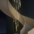 Nordic Simple Water Drop Glass Crystal Pendant Light Luxury Villa Restaurant Bed Decoration Sales Department Hotel Chandelier
