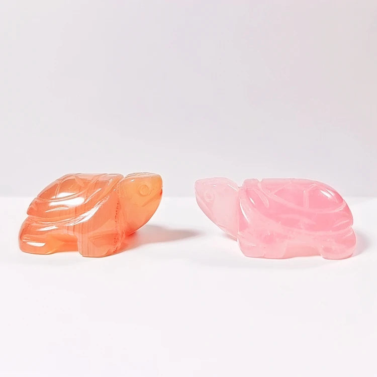 HZ Fengshui Crystal Gemstone Animal Carvings Tortoise carved tortoise stone
