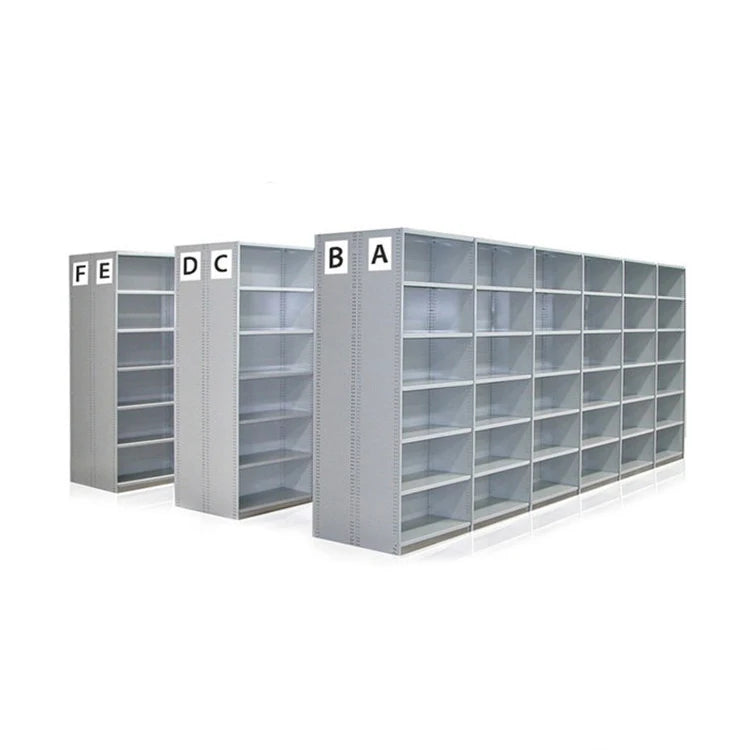 GDLT Metal Storage Shelves Library Steel Bookcase Display Shelf with Adjustable Shelves