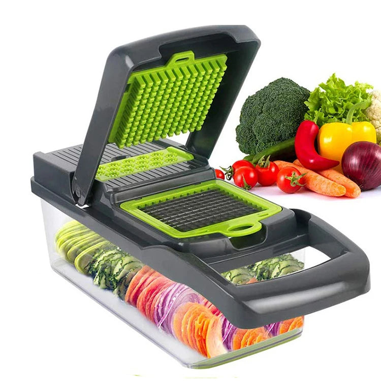 Stainless Steel Vegetable Grater Plate Machine Food Slice Assistant French Fry & Potato Cube Cutter for Making Chips & Fries