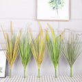 Cross Border Hot Selling Artificial 5 Heads of Reed Grass Plants for Wedding Wall Window Decorative