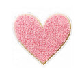 Hot Sale 7cm H Iron on Heat Seal Felt Applique DIY Heart 3D Embroidery Chenille Patch Multi Colors for Cosmetic Bag Decoration